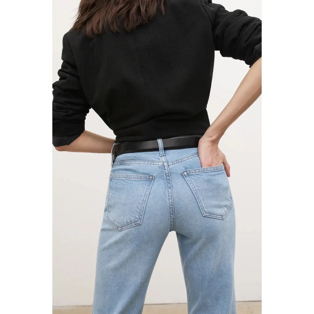 AYR The Roadie Size 24 Ghost Ranch Light Wash Relaxed Straight Jeans